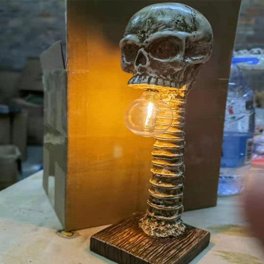 Lampe Décorative Crâne avec Colonne Vertébrale pour Salon 6
