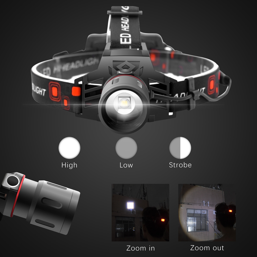 Lampe Frontale LED Rechargeable Multifonctionnelle 1