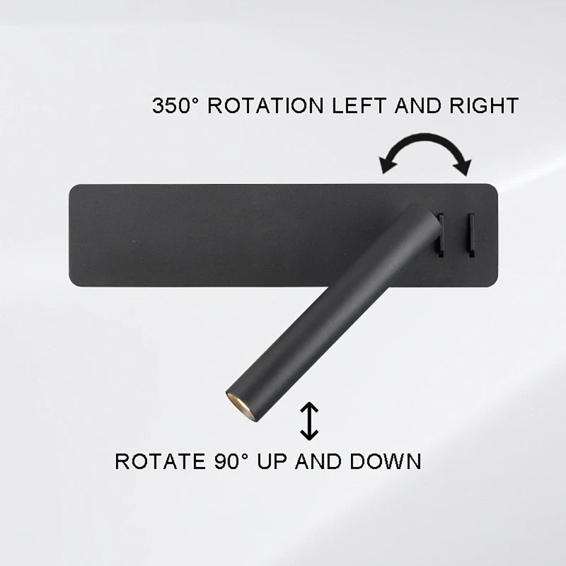 Lampe LED Rotative Réglable pour Chambre Moderne 5