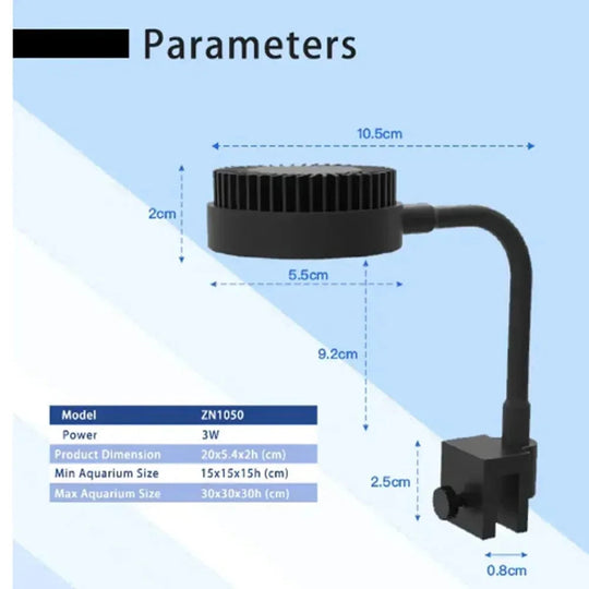 Lampe LED pour Aquarium Marin Compacte Éclairage Optimal 3