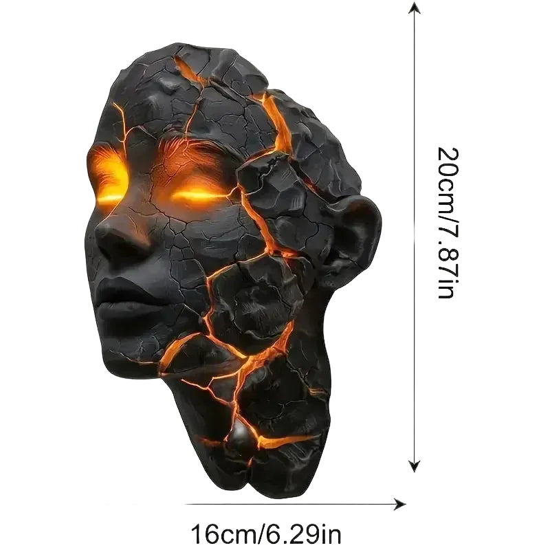 Lampe Murale Sculpturale Visage Humain 0