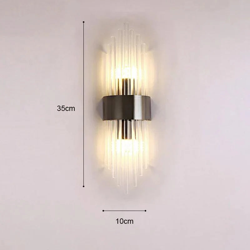 Lampe Murale en Cristal avec Accents Dorés 11