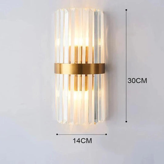 Lampe Murale en Cristal avec Accents Dorés 12