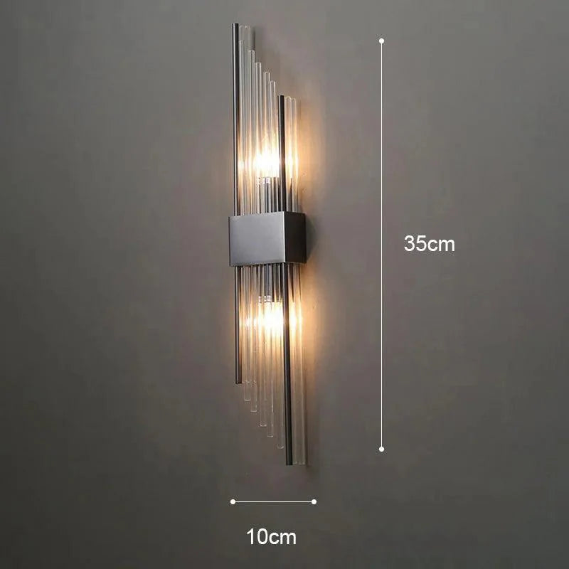 Lampe Murale en Cristal avec Accents Dorés 9