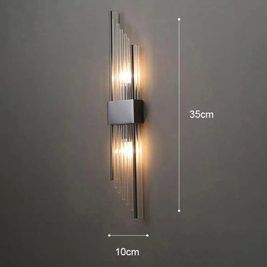Lampe Murale en Cristal avec Accents Dorés 9
