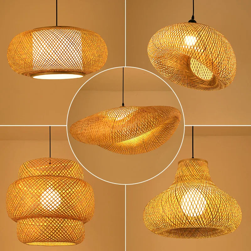 Lampe Pendentif en Rotin Artisanale pour Intérieur Bohème 5
