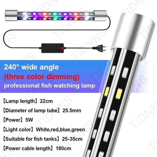 Lampe Pour Aquarium LED Submersible RGB Éclairage Aquarium Luminosité Réglable 0