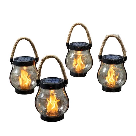 Lampe Solaire Ambiance Flamme pour Extérieur 0