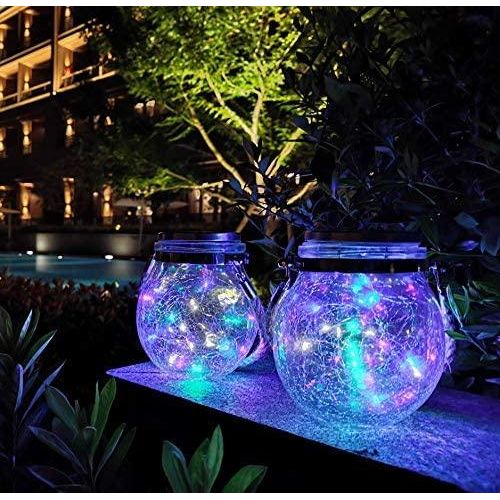 Lampe Solaire Décorative en Verre Craquelé 0