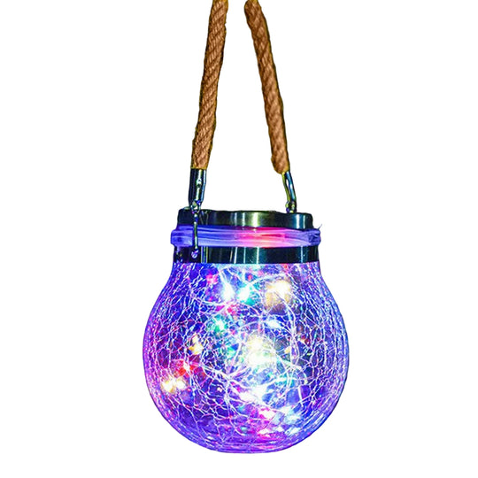Lampe Solaire Décorative en Verre Craquelé 1