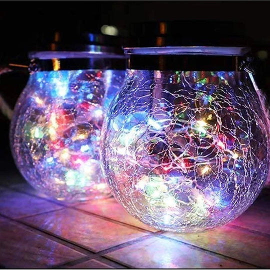 Lampe Solaire Décorative en Verre Craquelé 3
