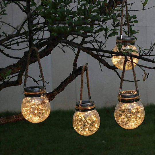 Lampe Solaire Décorative en Verre Craquelé 4