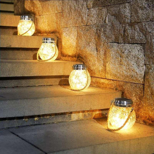 Lampe Solaire Décorative en Verre Craquelé 5