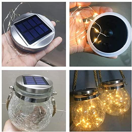 Lampe Solaire Décorative en Verre Craquelé 6