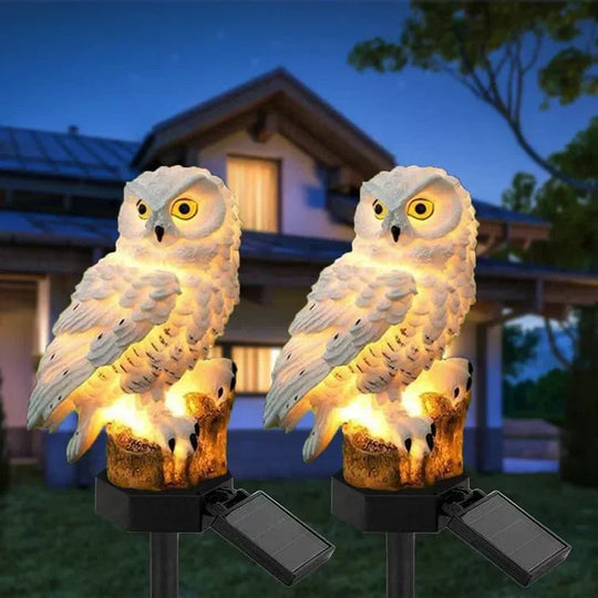 Lampe Solaire Extérieur Hibou Décoratif Éclairage Jardin LED 1