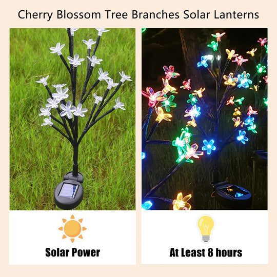 Lampe Solaire Extérieur Jardin Design Cerisier Éclairante 1