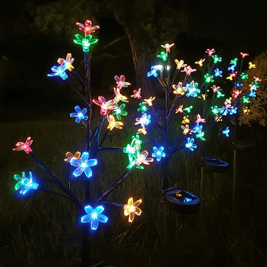 Lampe Solaire Extérieur Jardin Design Cerisier Éclairante 5