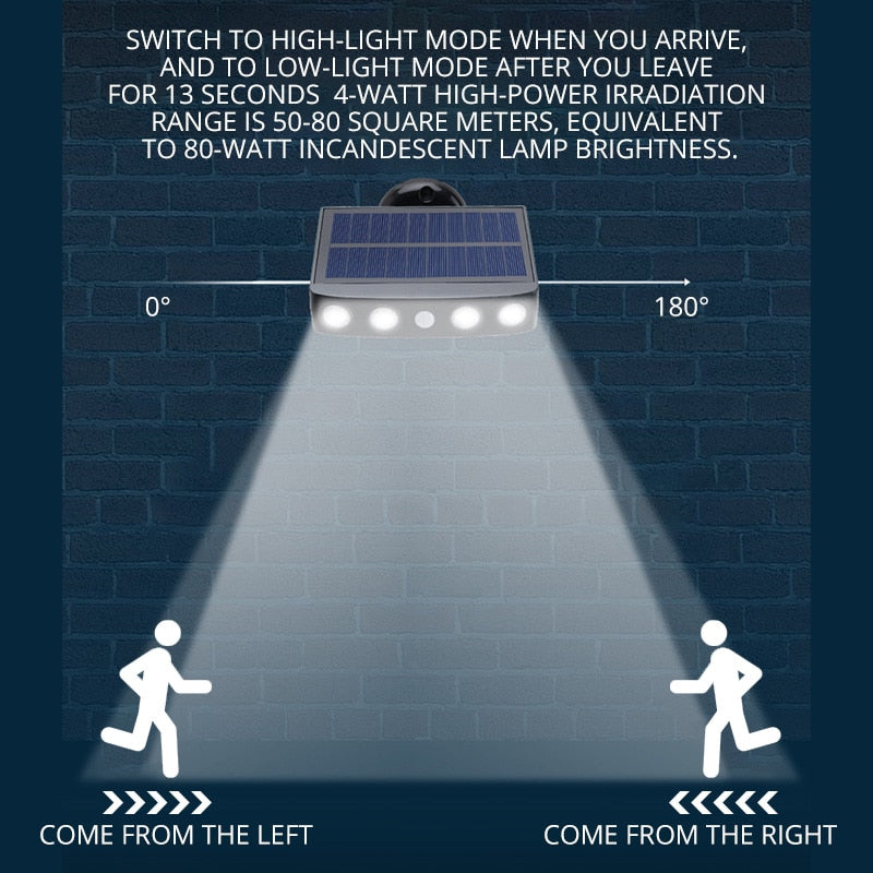 Lampe Solaire Extérieur LED avec Détecteur de Mouvement pour Éclairage Extérieur 4