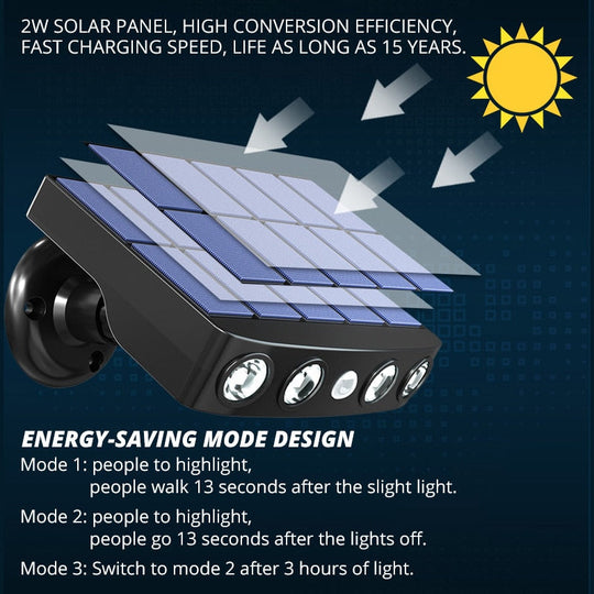 Lampe Solaire Extérieur LED avec Détecteur de Mouvement pour Éclairage Extérieur 5