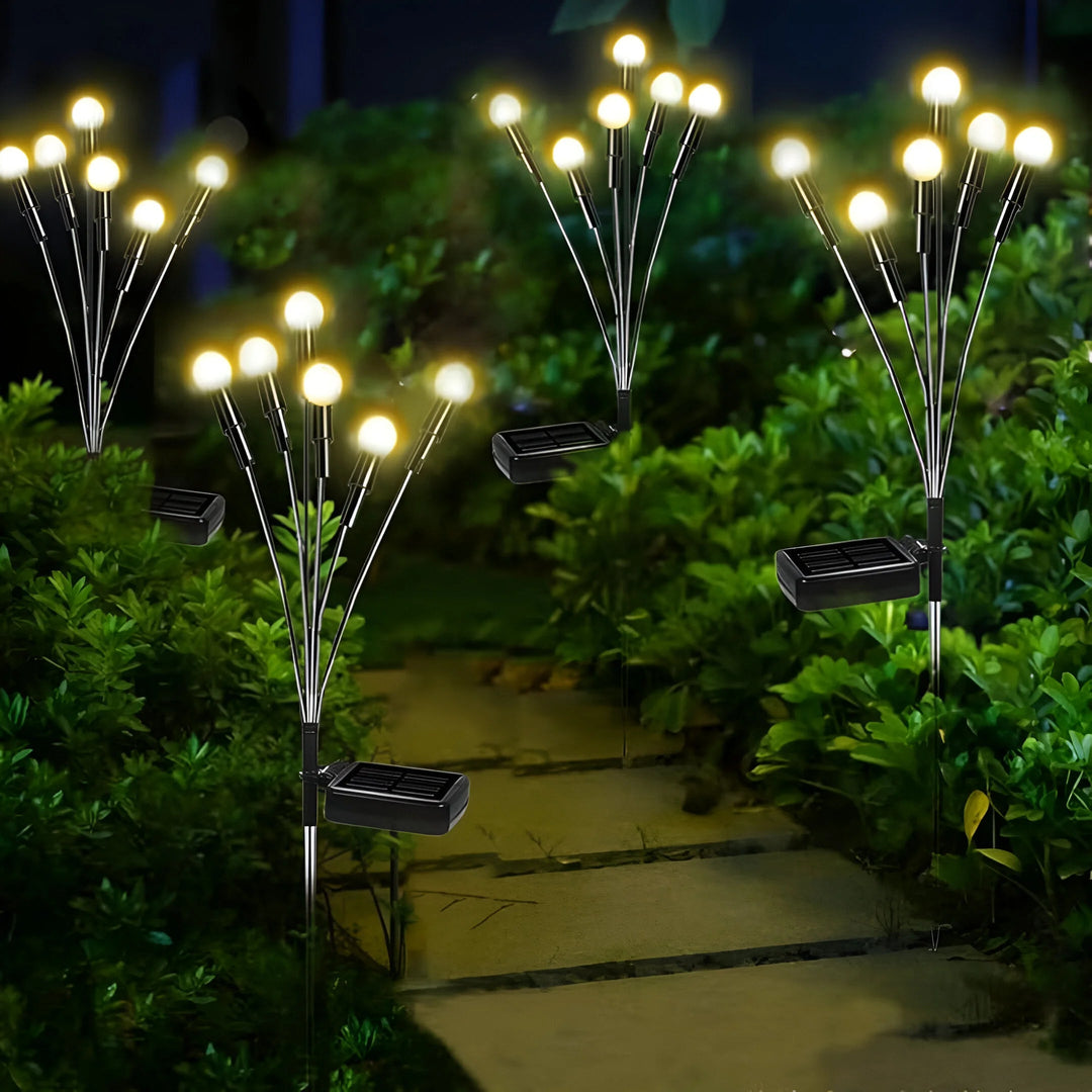 Lampe Solaire Jardin Oscillante Éclairage Extérieur Solaire Résistante aux Intempéries 2