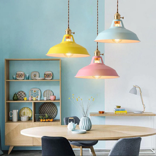 Lampe Suspendue Métal Vintage Pastel 5