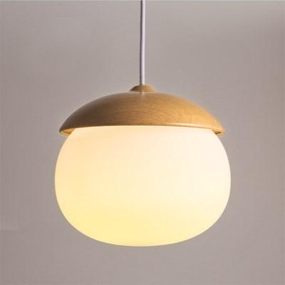 Lampe Suspendue Moderne en Bois et Verre 2