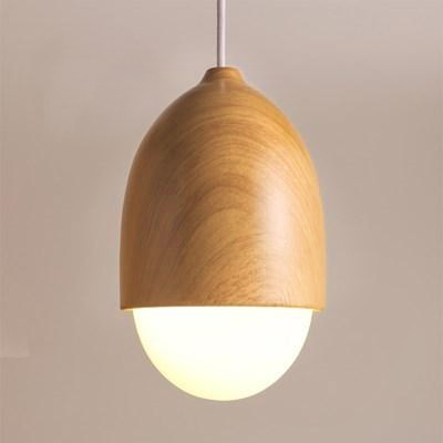 Lampe Suspendue Moderne en Bois et Verre 3