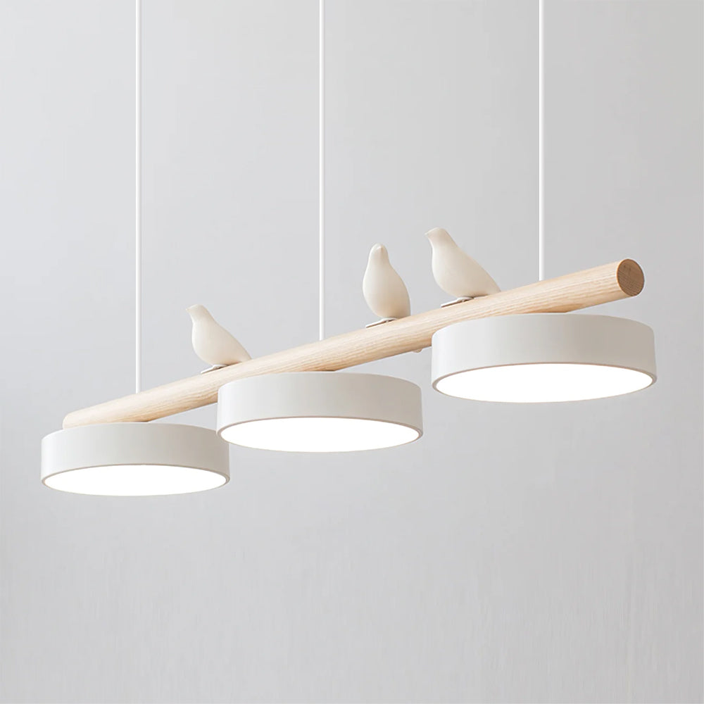 Lampe Suspendue Naturelle avec Design Oiseau 0