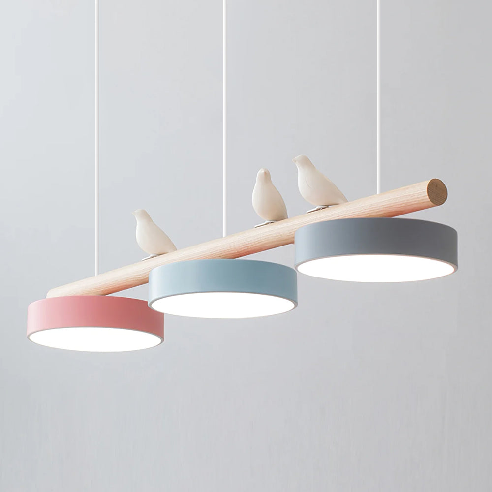 Lampe Suspendue Naturelle avec Design Oiseau 14