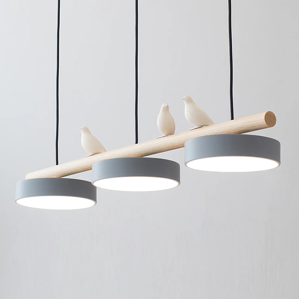 Lampe Suspendue Naturelle avec Design Oiseau 15