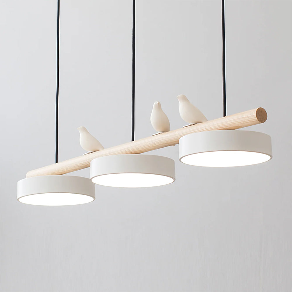 Lampe Suspendue Naturelle avec Design Oiseau 16