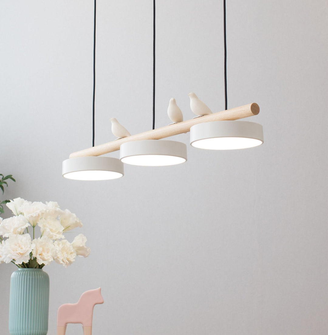 Lampe Suspendue Naturelle avec Design Oiseau 3