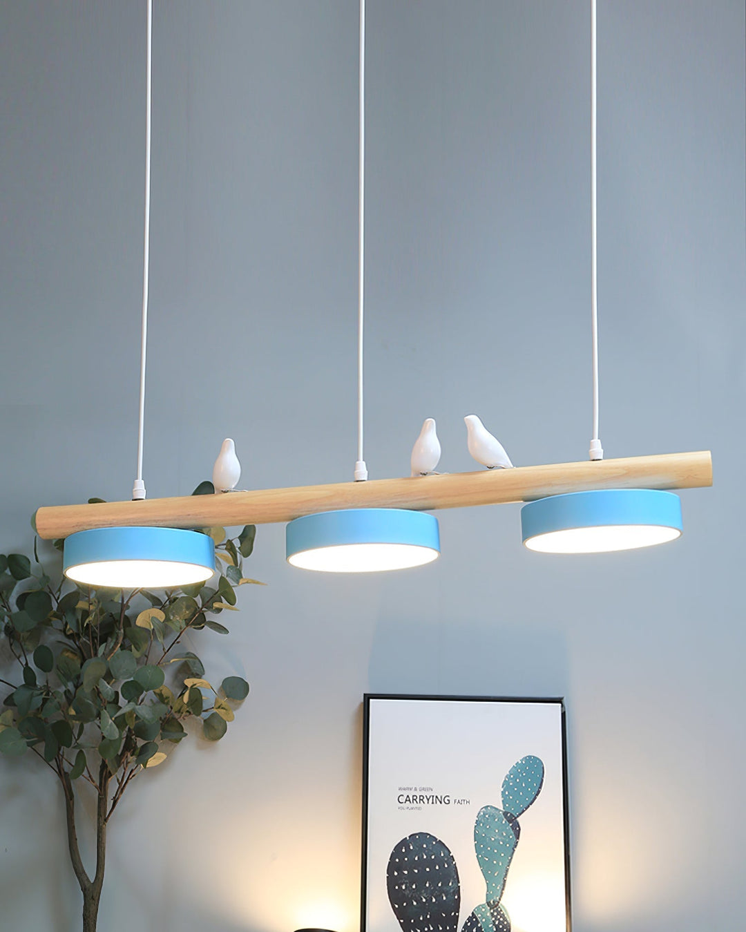 Lampe Suspendue Naturelle avec Design Oiseau 5