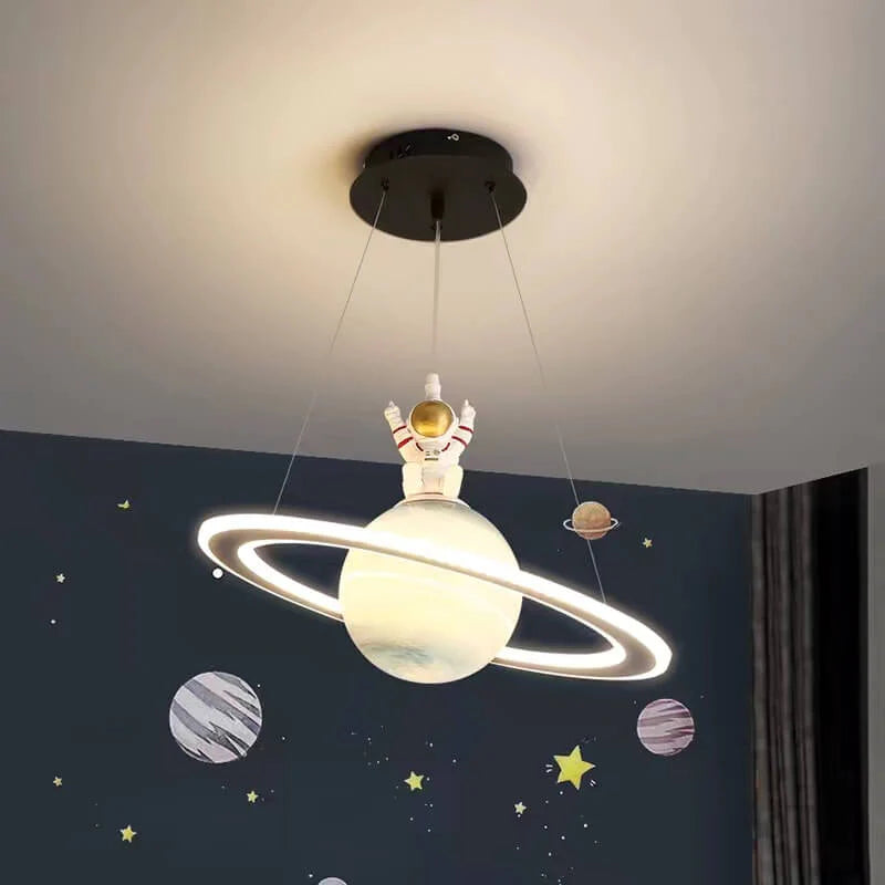Lampe Suspendue Thème Planétaire pour Enfant Luminaire Suspendu LED 6