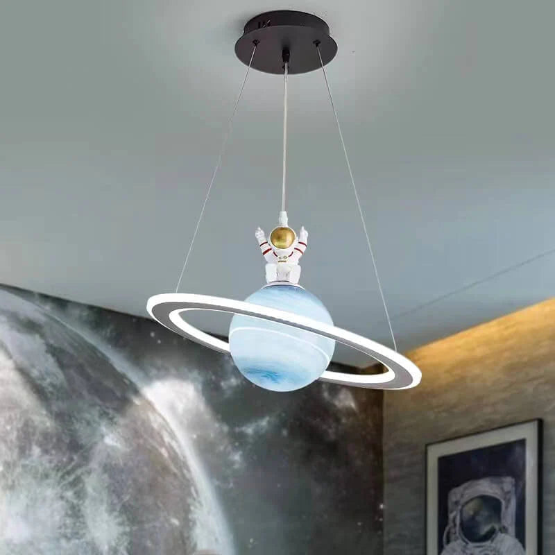 Lampe Suspendue Thème Planétaire pour Enfant Luminaire Suspendu LED 9