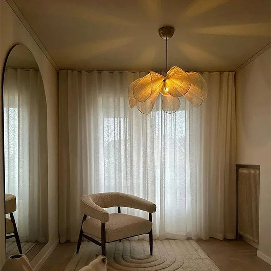 Lampe Suspendue Vintage en Tissu 3