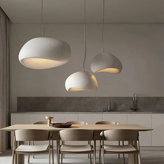 Lampe Suspendue Wabi-Sabi Cocoon Design Minimaliste pour Salon et Salle à Manger 2