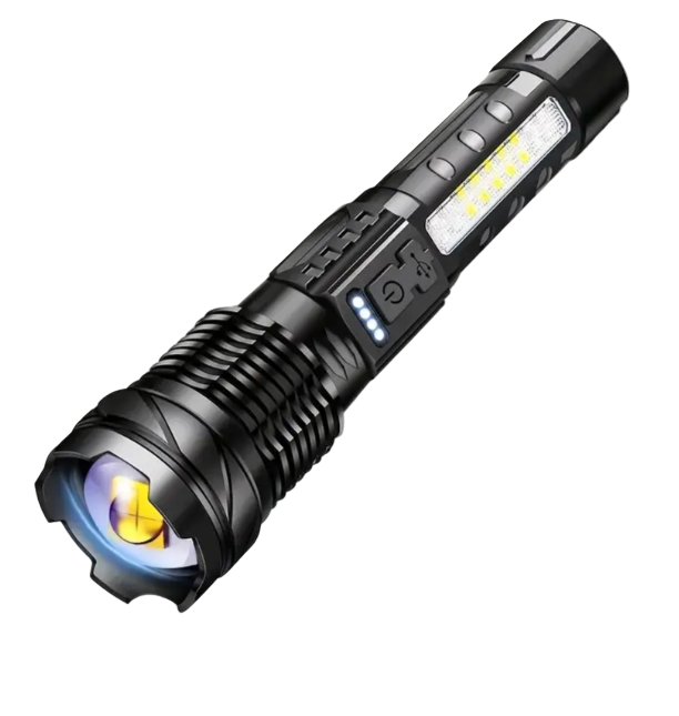 Lampe Torche Militaire Rechargeable Puissante avec 5 Modes et Zoom 5