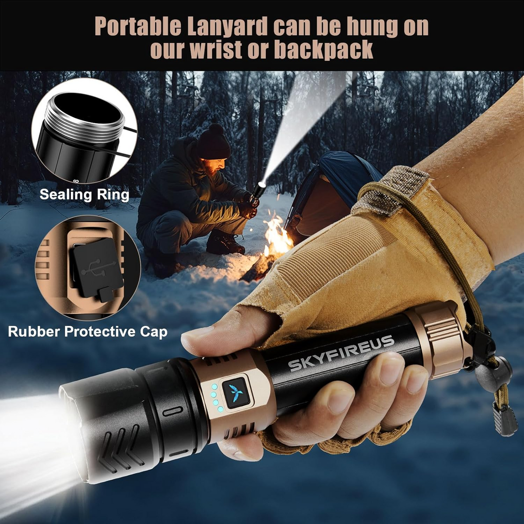Lampe Torche Rechargeable Puissante LED Multifonctionnelle pour Aventure 1