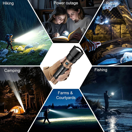 Lampe Torche Rechargeable Puissante LED Multifonctionnelle pour Aventure 6