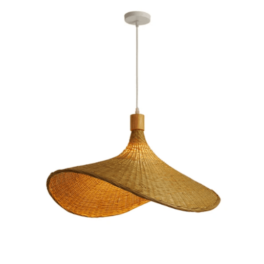 Lampe à Suspension Design Rustique en Rotin Naturel 3