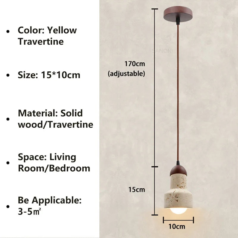 Lampe à Suspension Wabi Sabi Design Rustique pour Intérieur 8