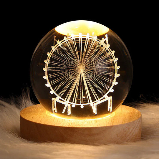 Lampe d'Ambiance en Cristal 3D 3