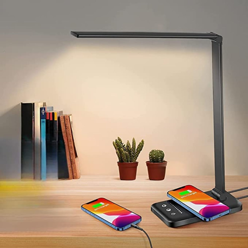 Lampe de Bureau LED Design Moderne avec Port de Chargement USB 4