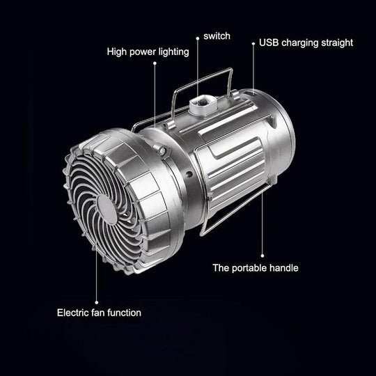 Lampe de Camping LED avec Ventilateur Intégré 7