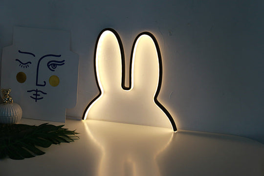 Lampe de Chevet Moderne en Forme de Lapin pour Enfants avec Éclairage Doux 1