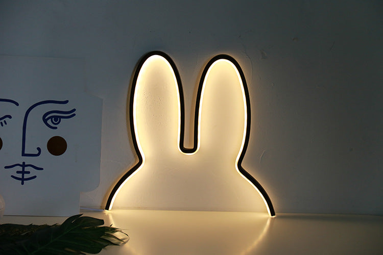 Lampe de Chevet Moderne en Forme de Lapin pour Enfants avec Éclairage Doux 4