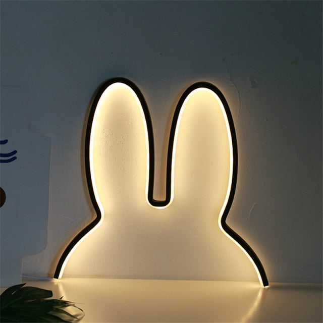 Lampe de Chevet Moderne en Forme de Lapin pour Enfants avec Éclairage Doux 9