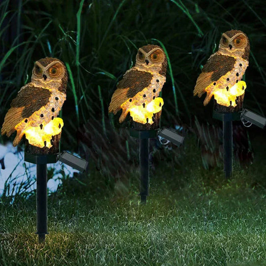 Lampe de Jardin Solaire Hibou 2