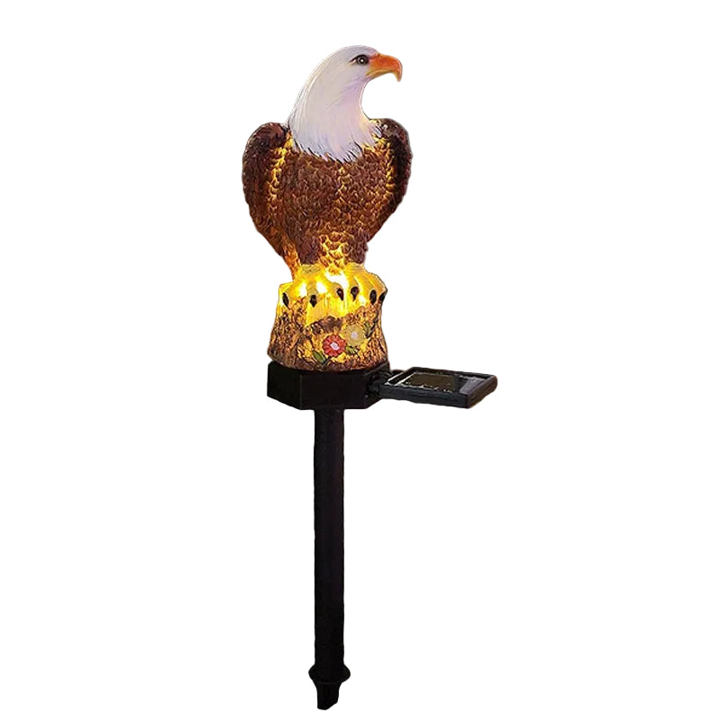 Lampe de Jardin Solaire Hibou Aigle Décorative 0